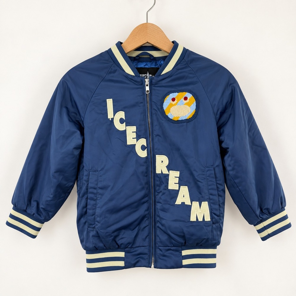 Icecream Billionaire Boys Club Bomber Jacket Kids Boys 5/6 Blue Cones N Bones